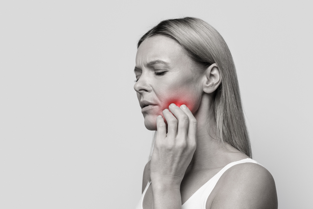 Teeth,Problem,,Dentistry,Concept,,Collage.,Upset,Middle,Aged,Woman,Suffering