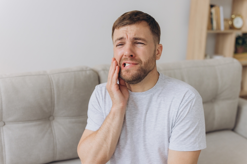 Dental,Health,Problems,Concept.,Man,Suffering,From,Strong,Toothache.,Upset